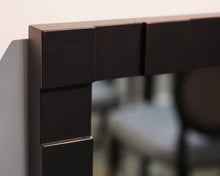 Block Frame Mirror in Black Rub-Thru Finish