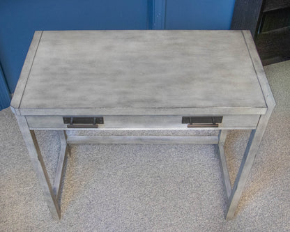 Pottery Barn Light Charcoal Finish 1 Drawer  Desk