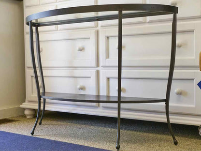 Wrought Iron Demilune Consoles