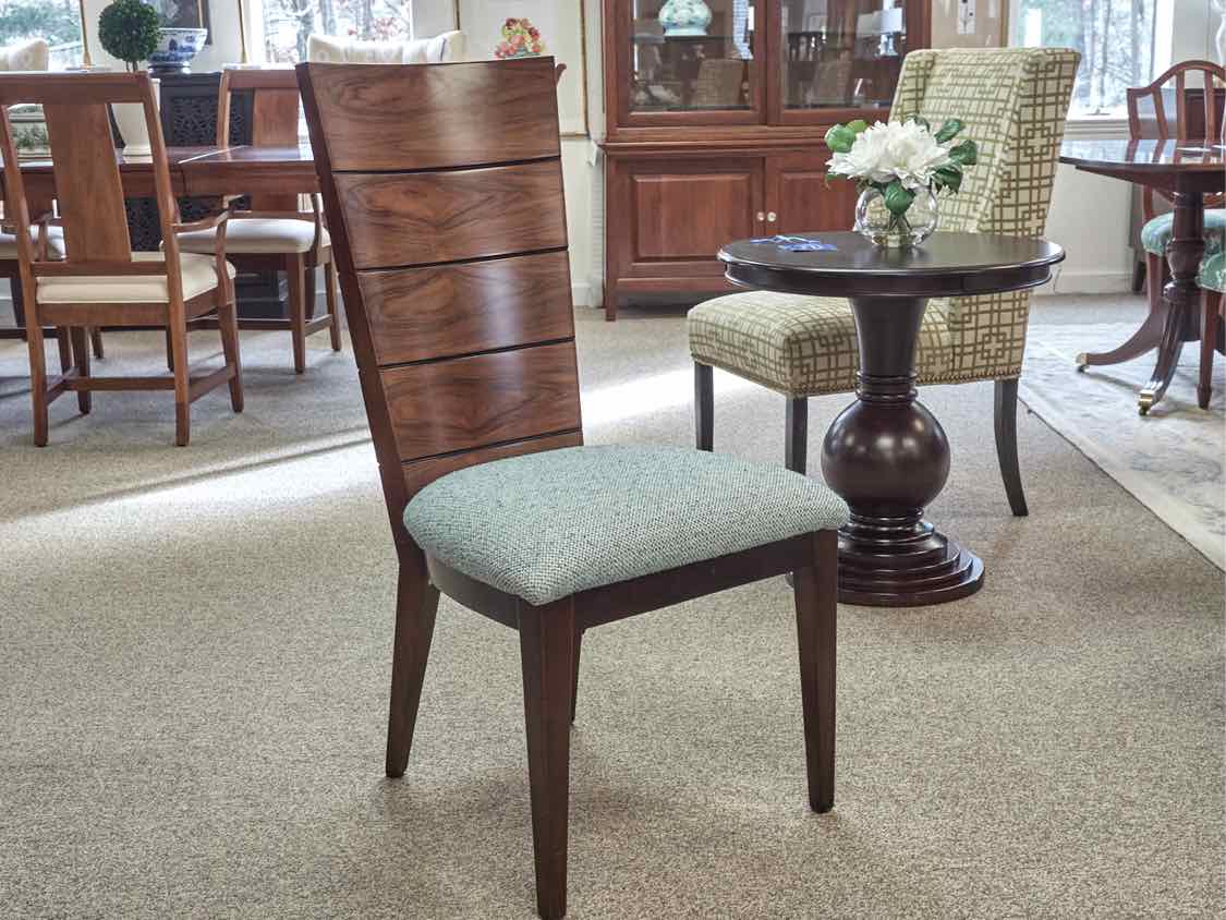 Set of 6 Giorgio Collection Art Deco Dining Chairs with Sunbrella Fabric Seats