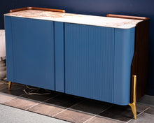 MCM Reeded Cabinet With Stone Top