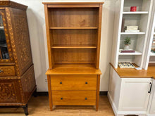 Spectra Wood Cherry Shaker-Style Bookcase with 2 File Cabinets