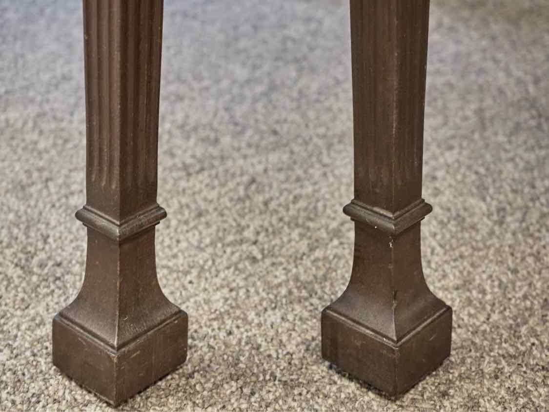 Grand Rapids Mahogany Dining Table & Set of Five Wheatsheaf Back Dining Chairs
