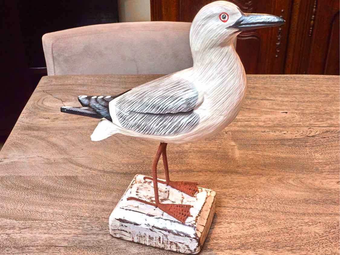 Painted Wooden Seagull