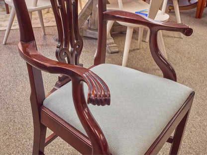 Baker Mahogany Chippendale Revival Arm Chair