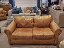 RH Saddle Brown Leather 2 Cushion  Sofa