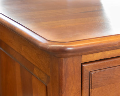 Cherry 9 Drawer Dresser w/ Brass Hardware