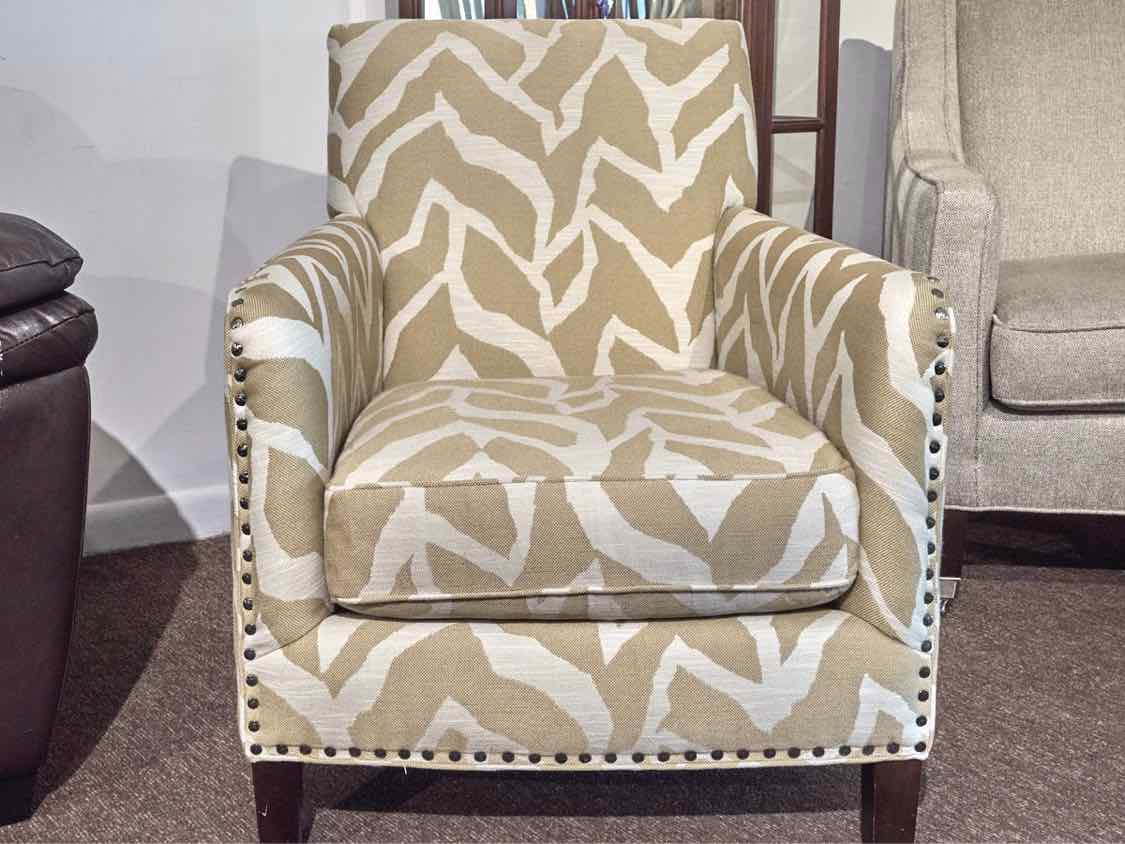 Dillon & Co. Upholstered 'Barney Saffron' Nailhead Trim Chair