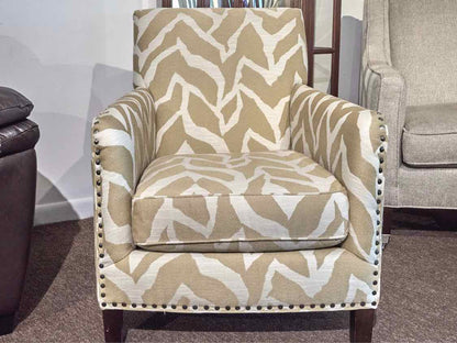 Dillon & Co. Upholstered 'Barney Saffron' Nailhead Trim Chair
