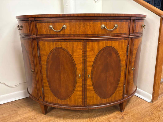 Ethan Allen Regency-Style Demi Lune Server