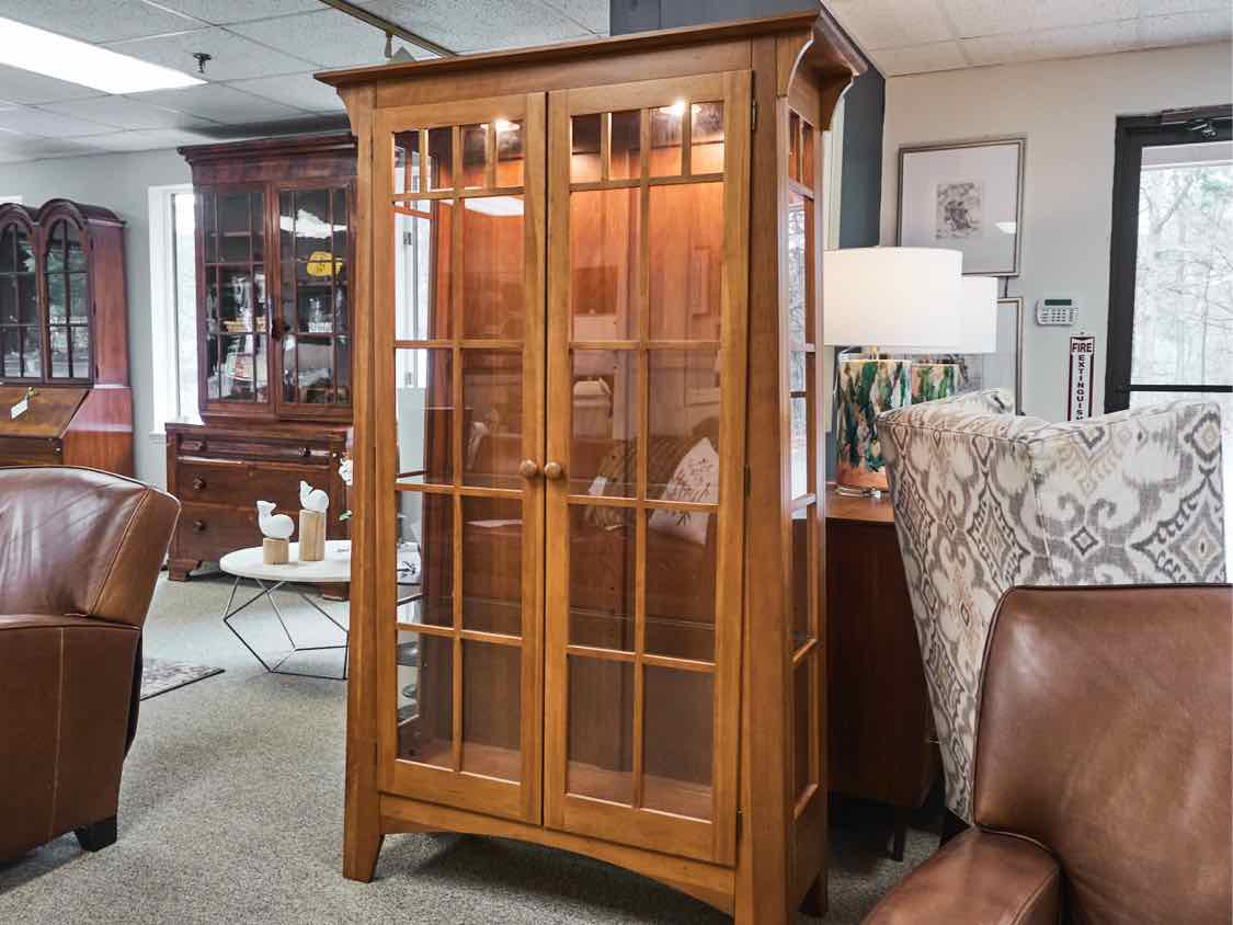 Ethan Allen 'American Inpressions' Mission Style Cherry Display Cabinet