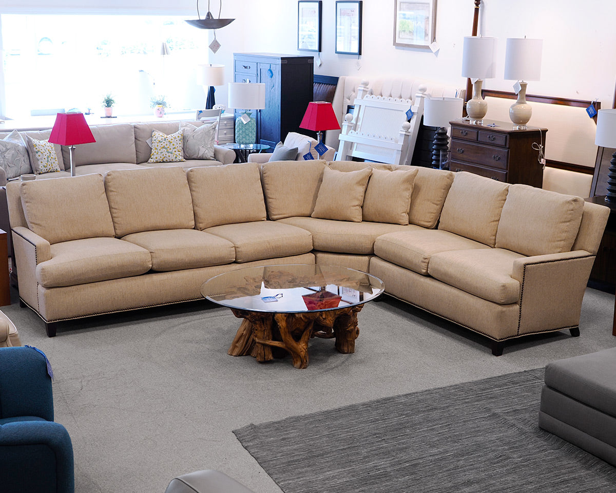 Custom Huntington House Upholstered 3-Piece Sectional