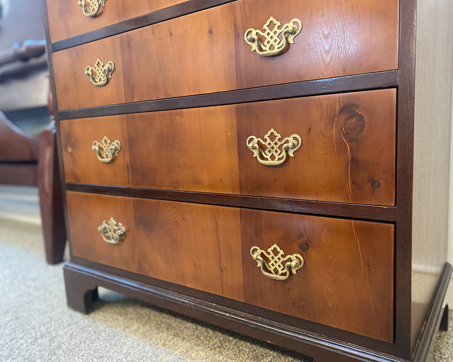 Mahogany & Yew Wood Chest