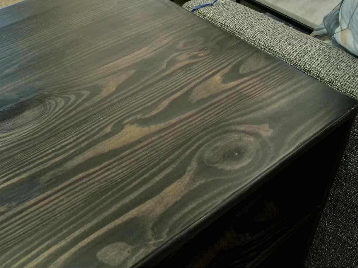 Pair of Pine Open Shelf Side Tables in Dark Finish