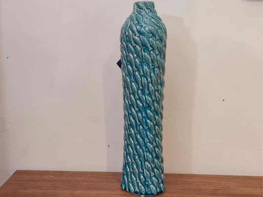 Ceramic  Aqua Blue Fish Vase
