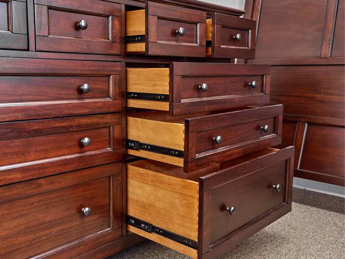 Espresso 10 Drawer Dresser & Mirror