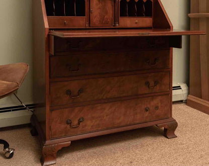 Cherry 2 Glass Door 4 Drawer Secretary Desk