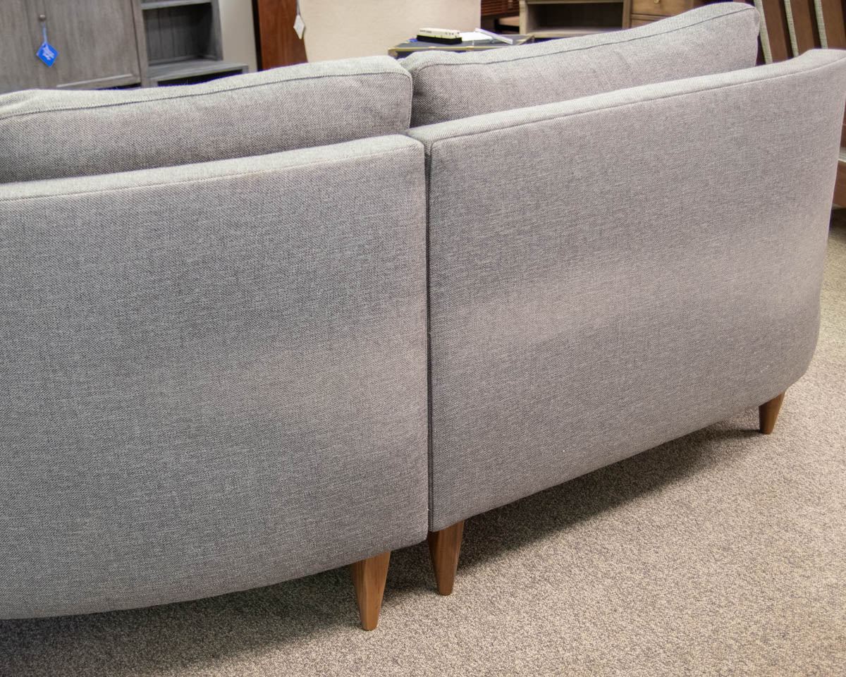 Room & Board 'Jasper' Curved Sectional in Medium Grey