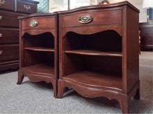 Pair of Morganton Mahogany Serpentine Nightstands