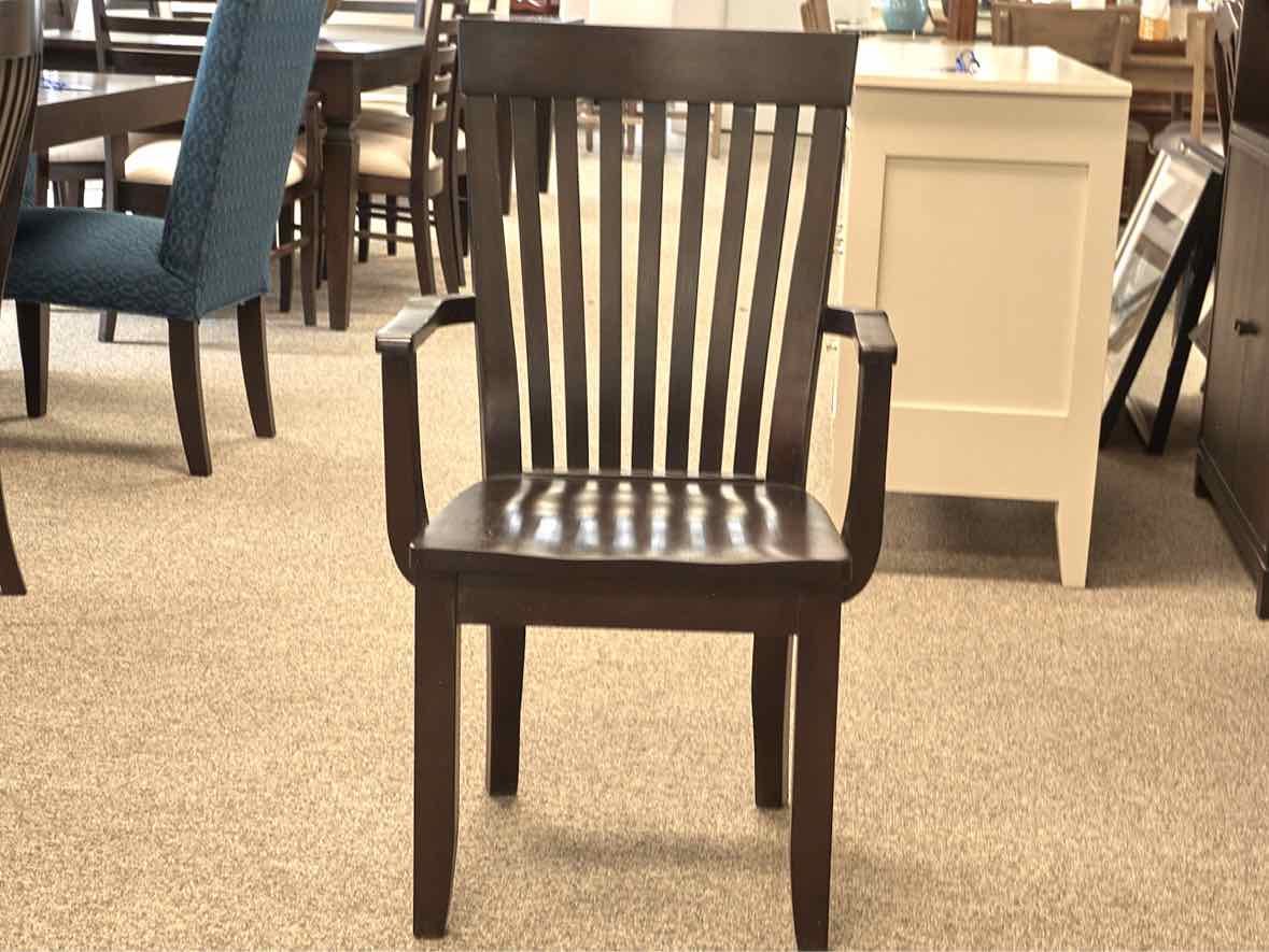 Pair of Cat Greek Cherry  "Monterey" Arm  Dining Chairs