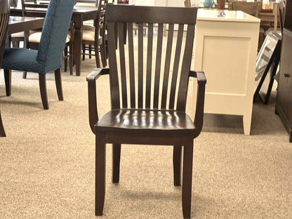 Pair of Cat Greek Cherry  "Monterey" Arm  Dining Chairs