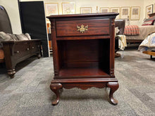 Solid Mahogany Nightstand with Queen Anne Legs