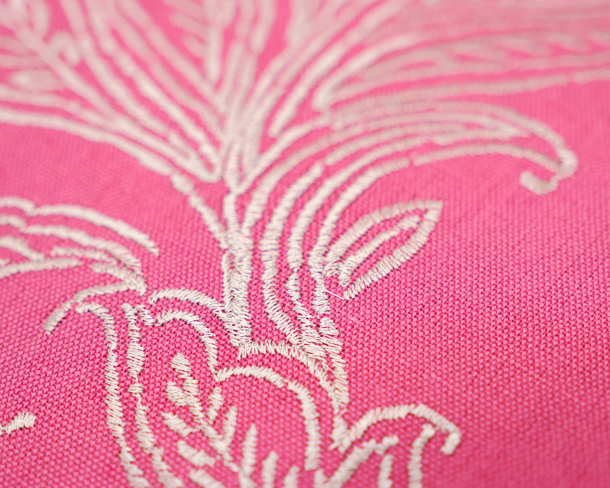 Pair of Custom Hickory Upholstered Pink Chairs