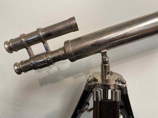 Nickel Telescope with Adjustable Tripod Base