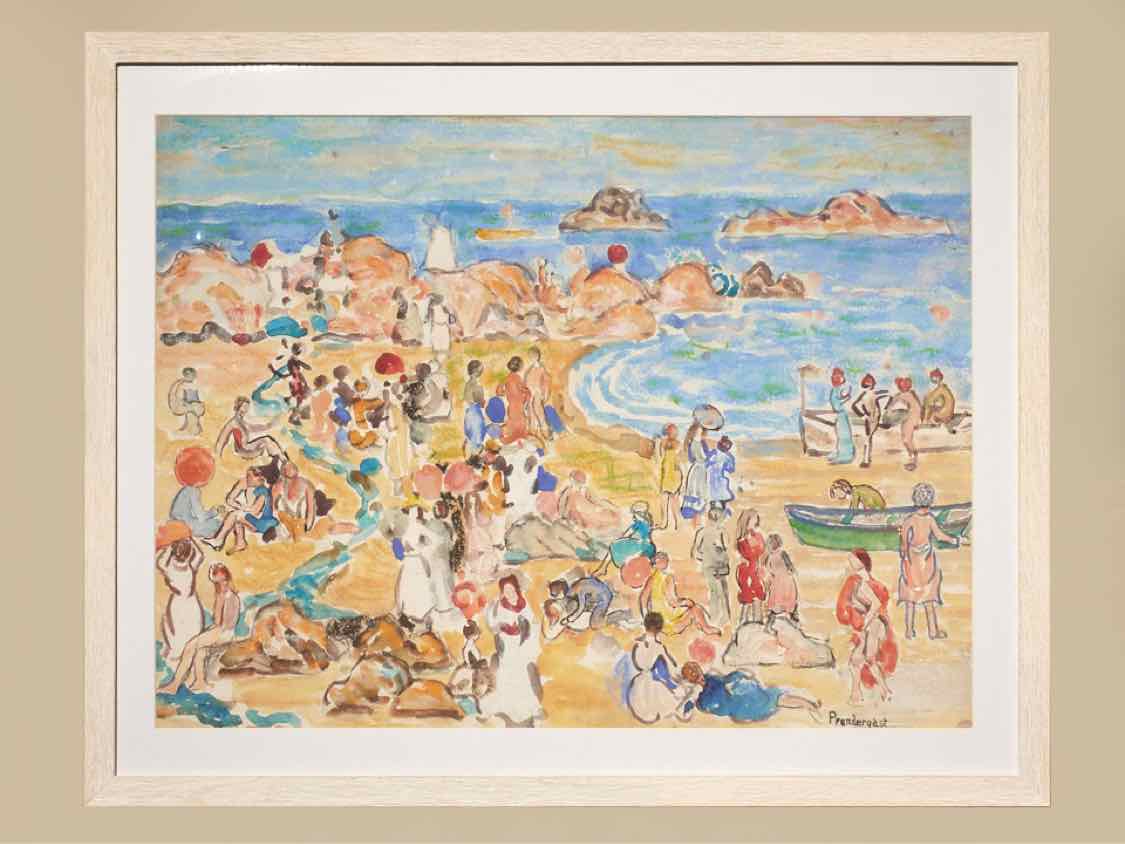 Framed Giclee: "View Along New England Coast"