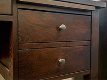 Gat Creek "Atticus" Ash Desk in Classic Stout Finish with 5 Drawers
