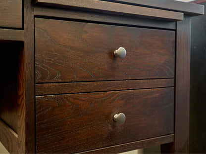 Gat Creek "Atticus" Ash Desk in Classic Stout Finish with 5 Drawers