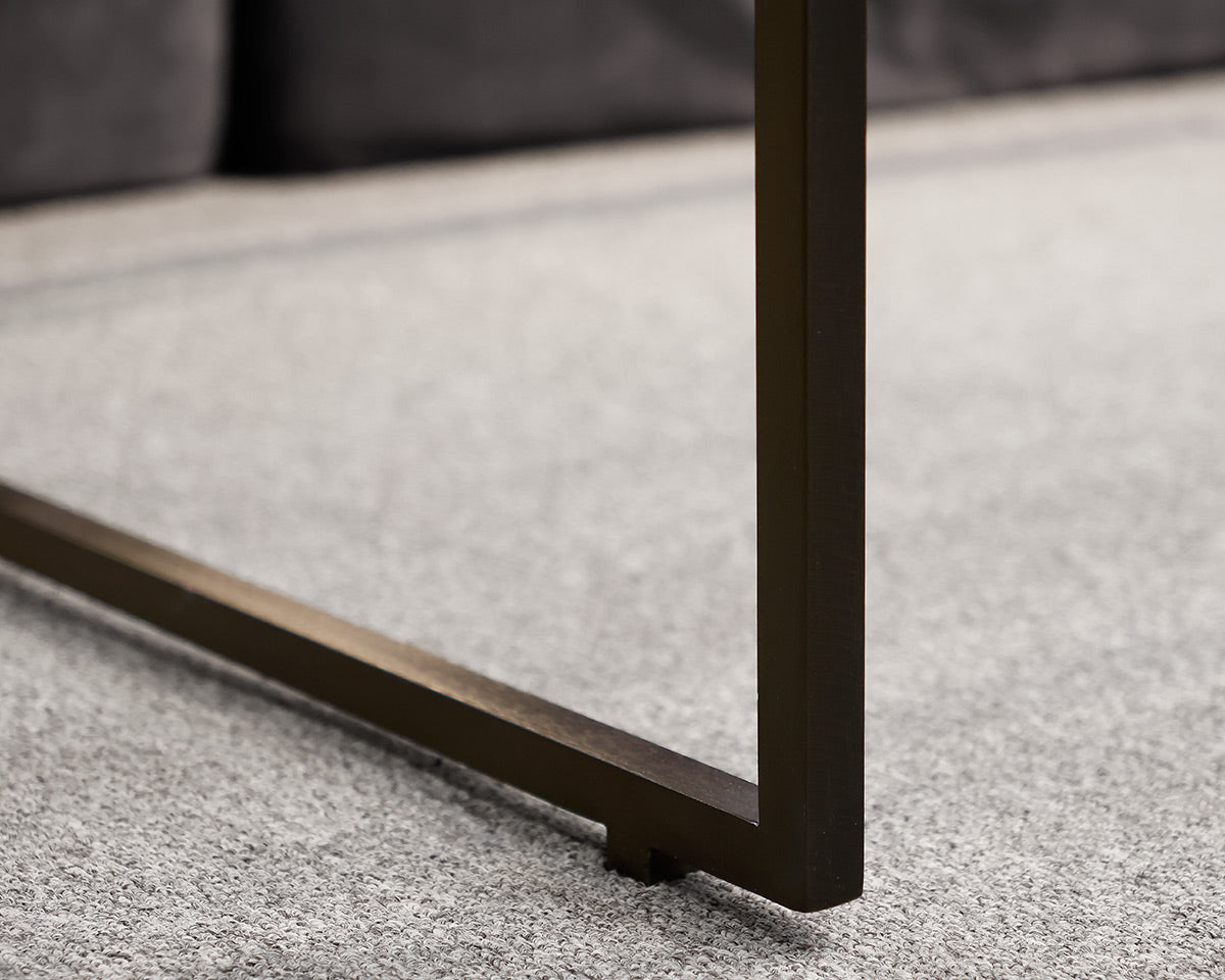 Glass Top Metal Base Cocktail Table