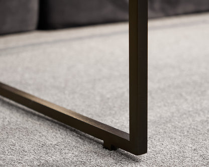 Glass Top Metal Base Cocktail Table