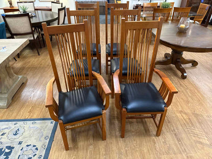 Mastercraft Cherry Mission-Style Table & 6 Chair Set