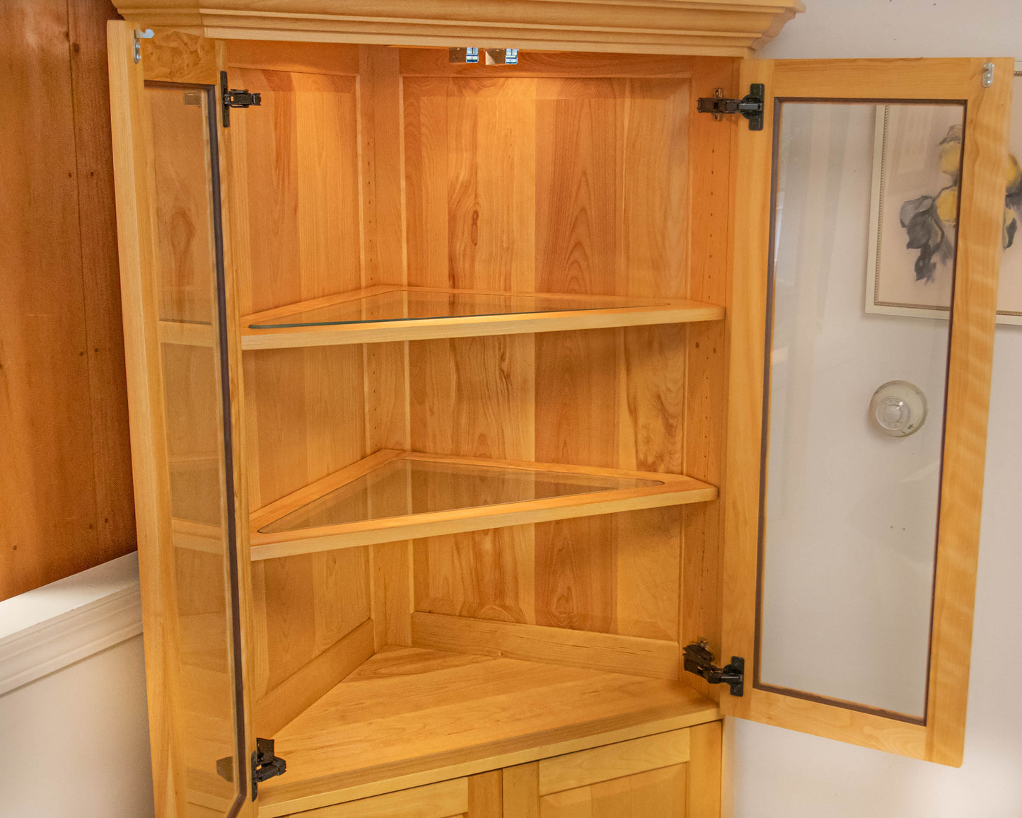 Pompanoosuc Mills Solid Birch Corner Cabinet