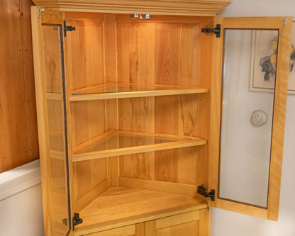 Pompanoosuc Mills Solid Birch Corner Cabinet
