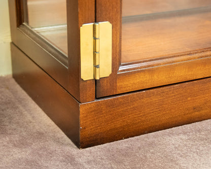 Jasper Campaigne Style Mahogany Lighted Cabinet Display