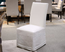 Set of 8 Restoration Hardware Hudson Slipcovered Dining Chairs in White Linen