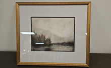 'Muted Horizons A' Landscape in Antique Gold Frame