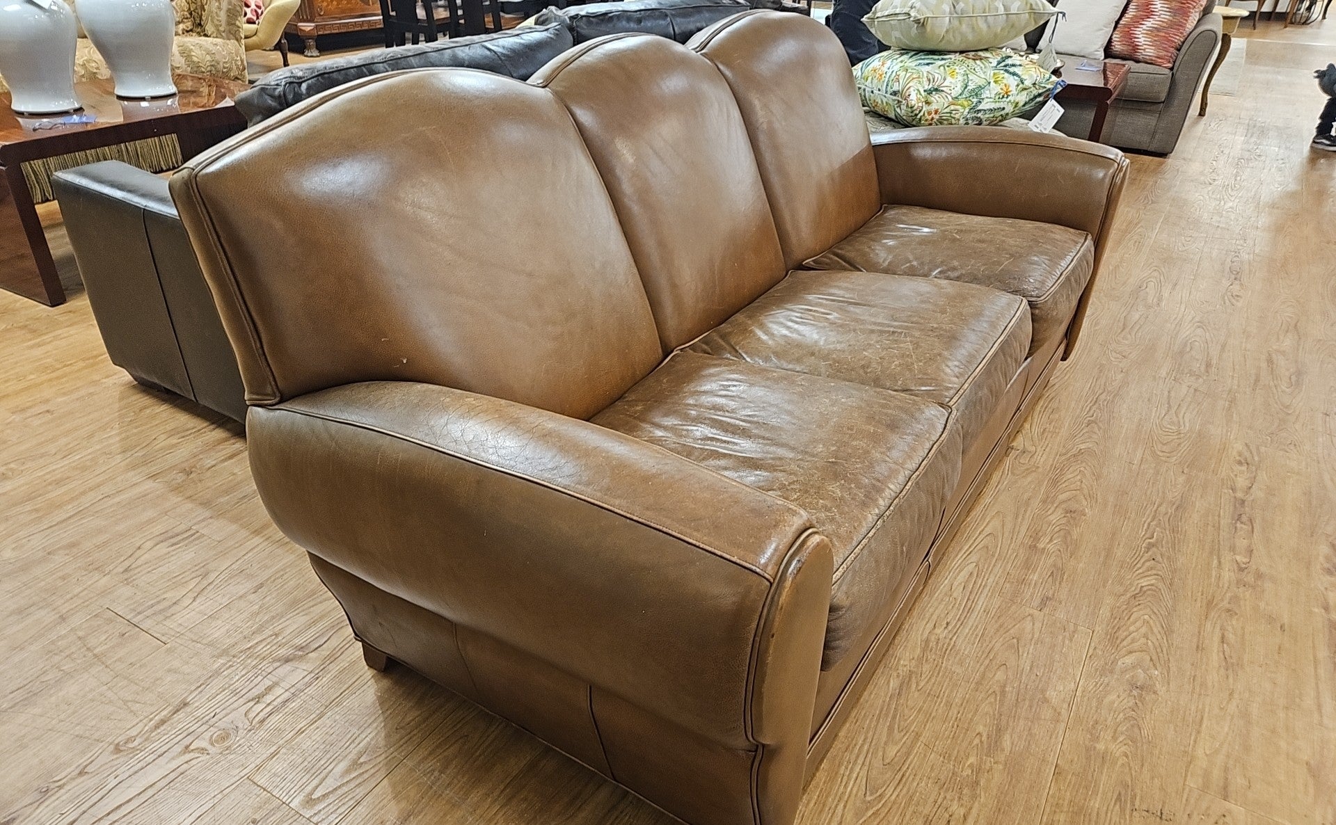 Ethan Allen Leather Sofa – Furniture Consignment Gallery