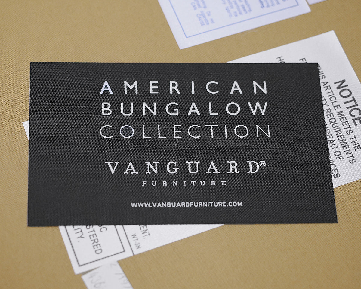 Vanguard Blue Velvet Three-Cushion Sofa