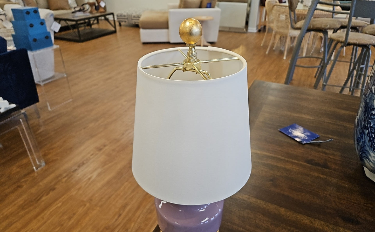 Porcelain Lavender Cover Jar Lamp