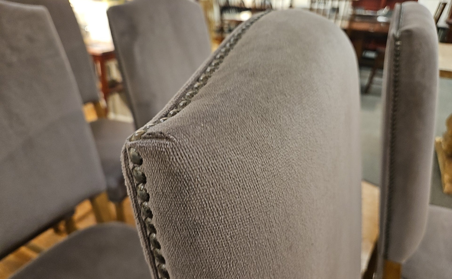 RH Set of 8 Empire Camelback Dining Chairs