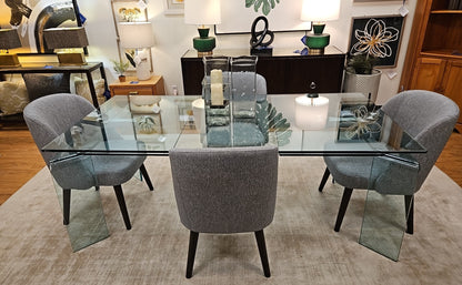 'Ray Plus' Contemporary Glass Dining Table