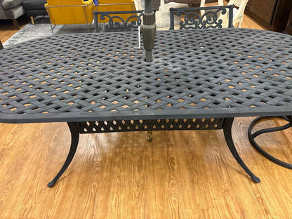 Ballard Design Aluminum Outdoor Dining Set w/ 6 Chairs