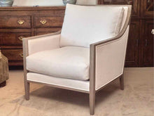 Pair Of Restoration Hardware Slope Arm White Linen Blend Cushions  Chairs