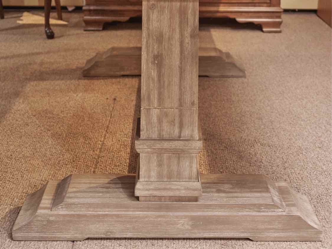 Traditions 'Hudson' Extenion Driftwood Finsh Trestle Base  Dining Table