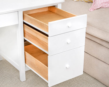 Vermont Tubbs White Finish Four Drawer Desk