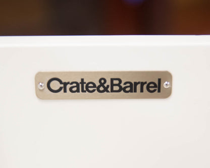 Pair of Crate & Barrel 'Mason' White 2 Drawer Nightstand