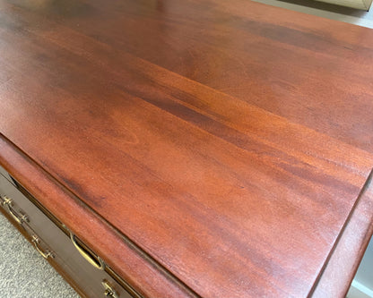 Mahogany 9 Drawer Dresser with Chippendale Brass Handles